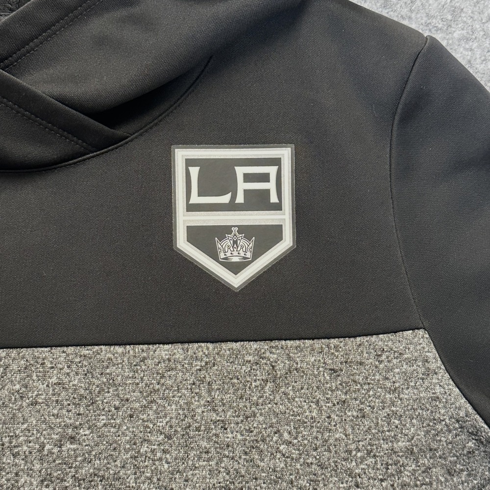 NHL Fanatics LA Kings Hoodie Womens S‎ Black Gray Logo Chest Hockey Fan - Picture 4 of 9